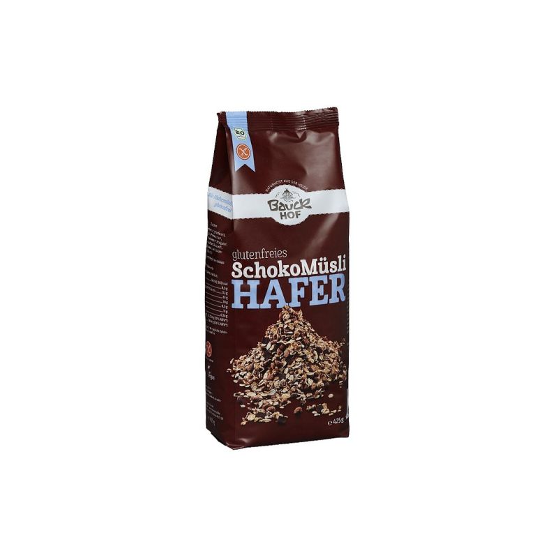 Bauckhof ekološki, bezglutenski zobeni muesli s čokoladom 425 g