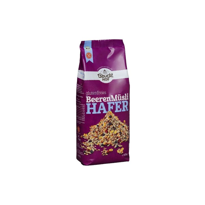 Bauckhof ekološki, bezglutenski zobeni muesli sa šumskim voćem 425 g