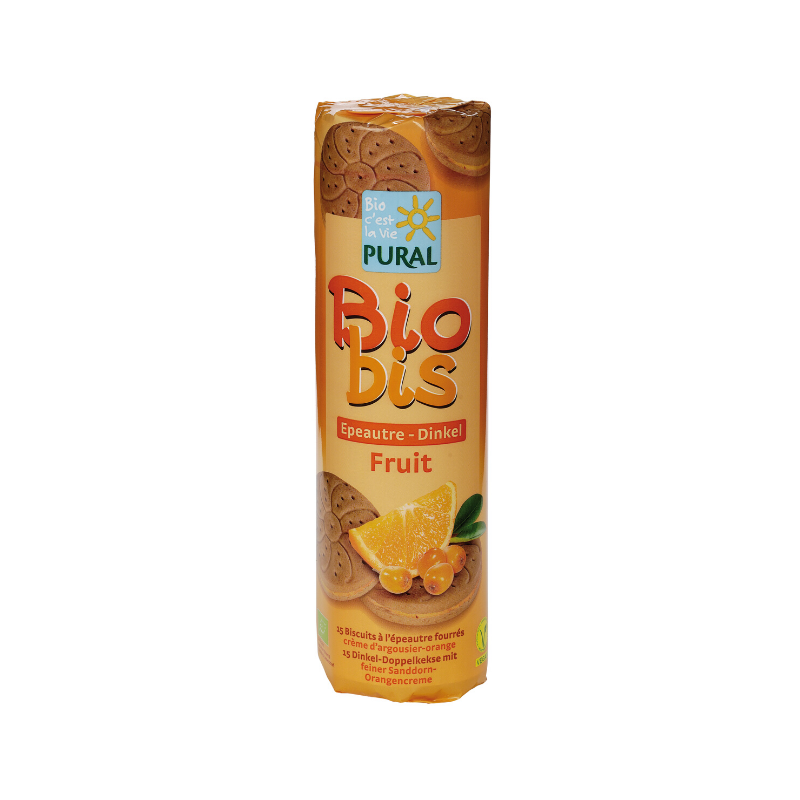 Pural ekološki pirini keksi punjeni voćnom kremom 300 g