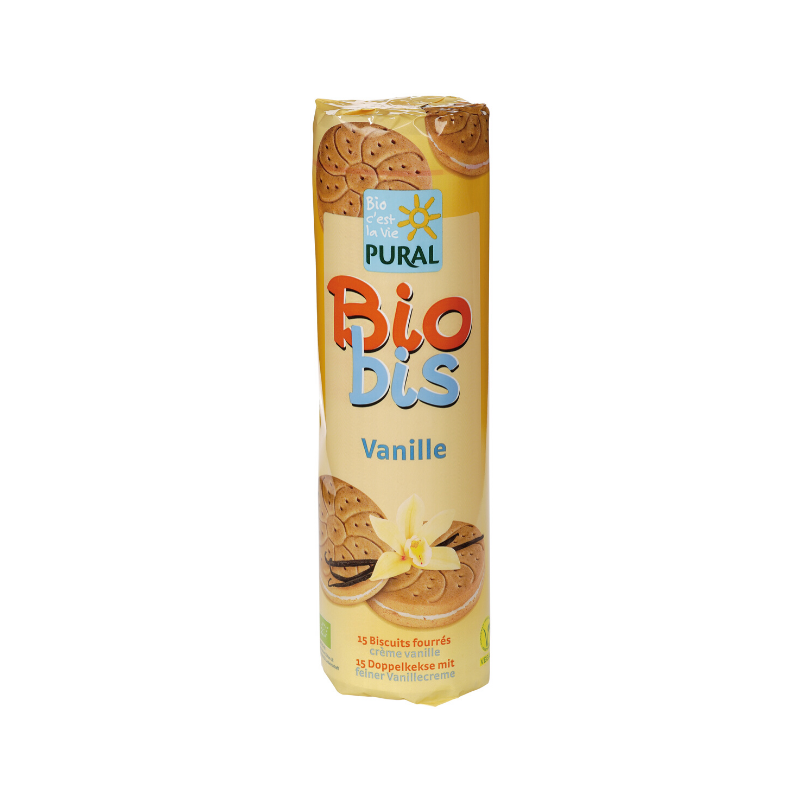 Pural ekološki keksi punjeni kremom od vanilije 300 g